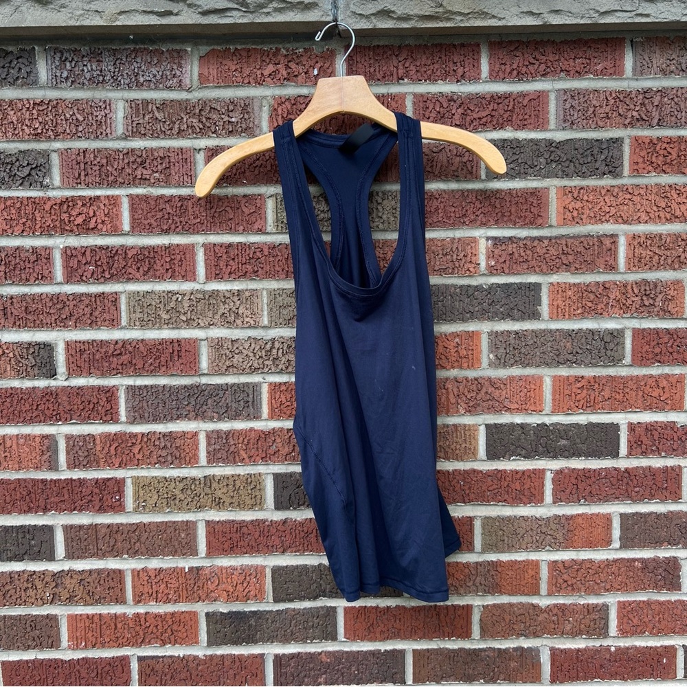 Totalities Navy Blue Racerback Athletic Yoga Tank Top